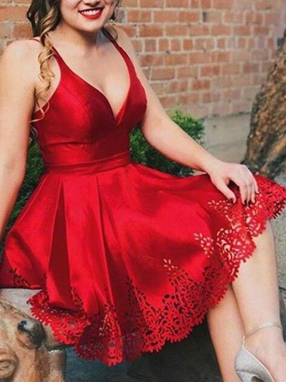 Sherri Hill Short Satin A-Line Dress (Style S50678)